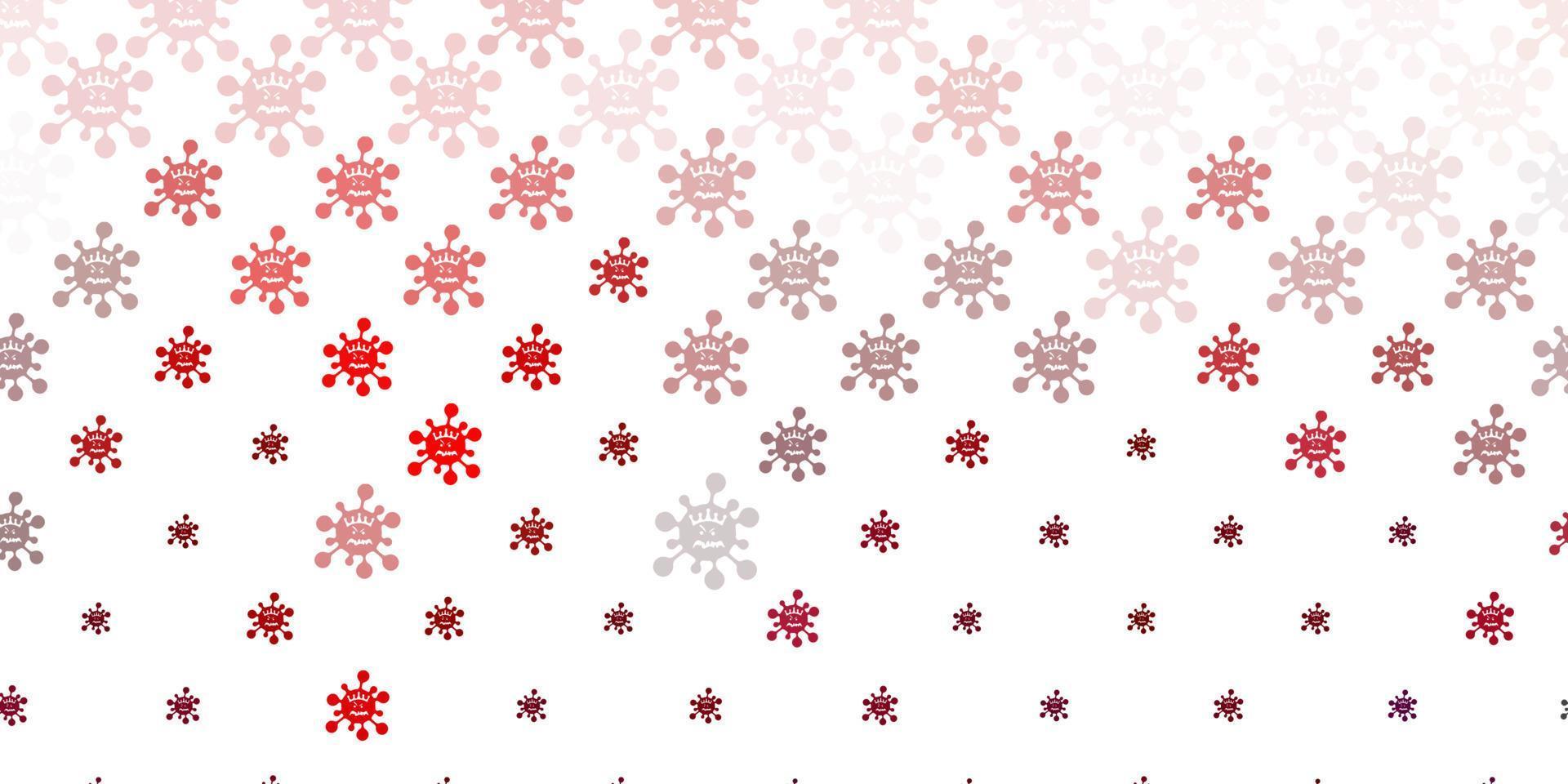 Light Pink vector pattern with coronavirus elements.
