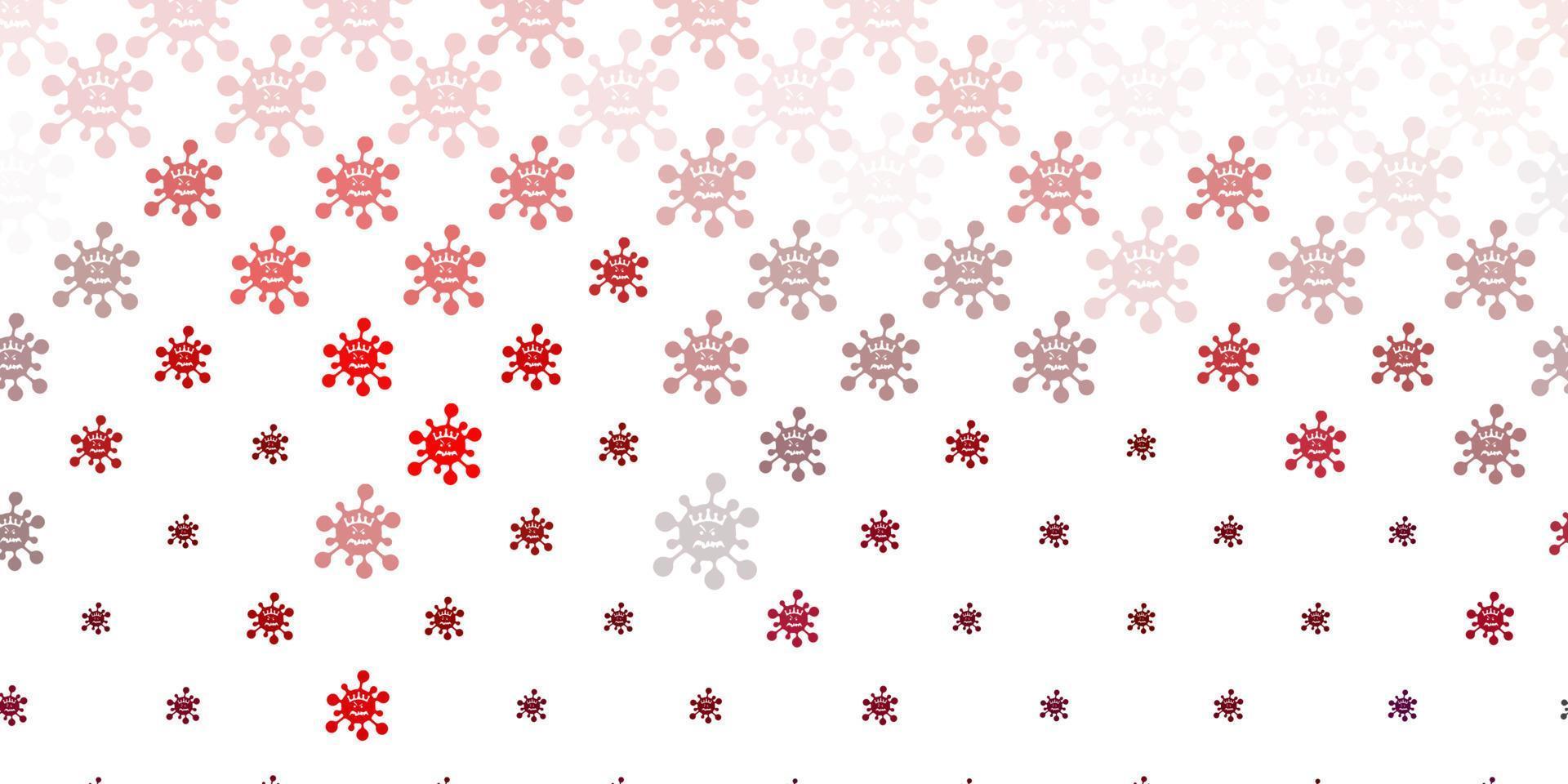 Light Pink vector pattern with coronavirus elements.