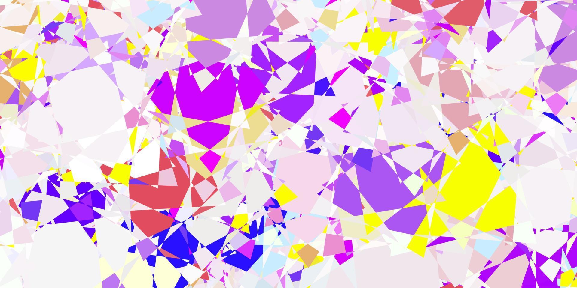 Fondo de vector multicolor claro con triángulos.