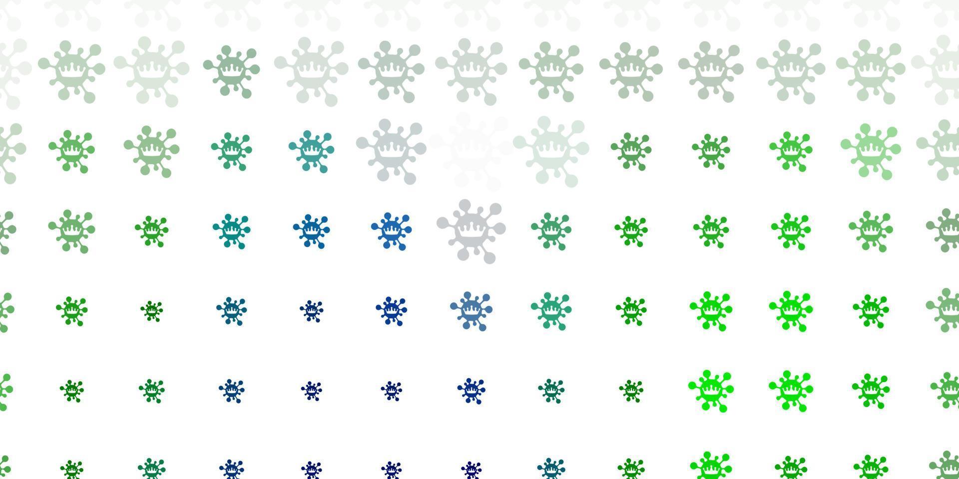 Light Green vector texture with disease symbols.