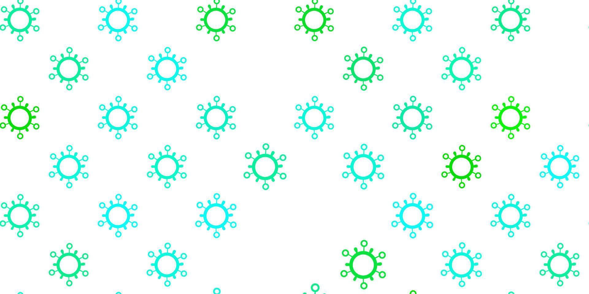 Light green vector background with covid-19 symbols.