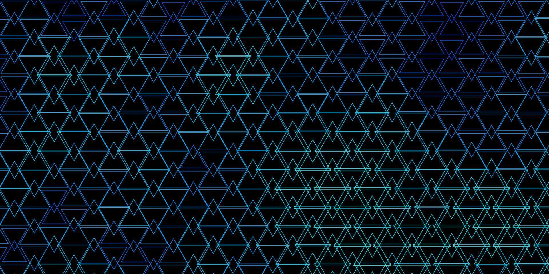 Dark BLUE vector pattern with lines, triangles.