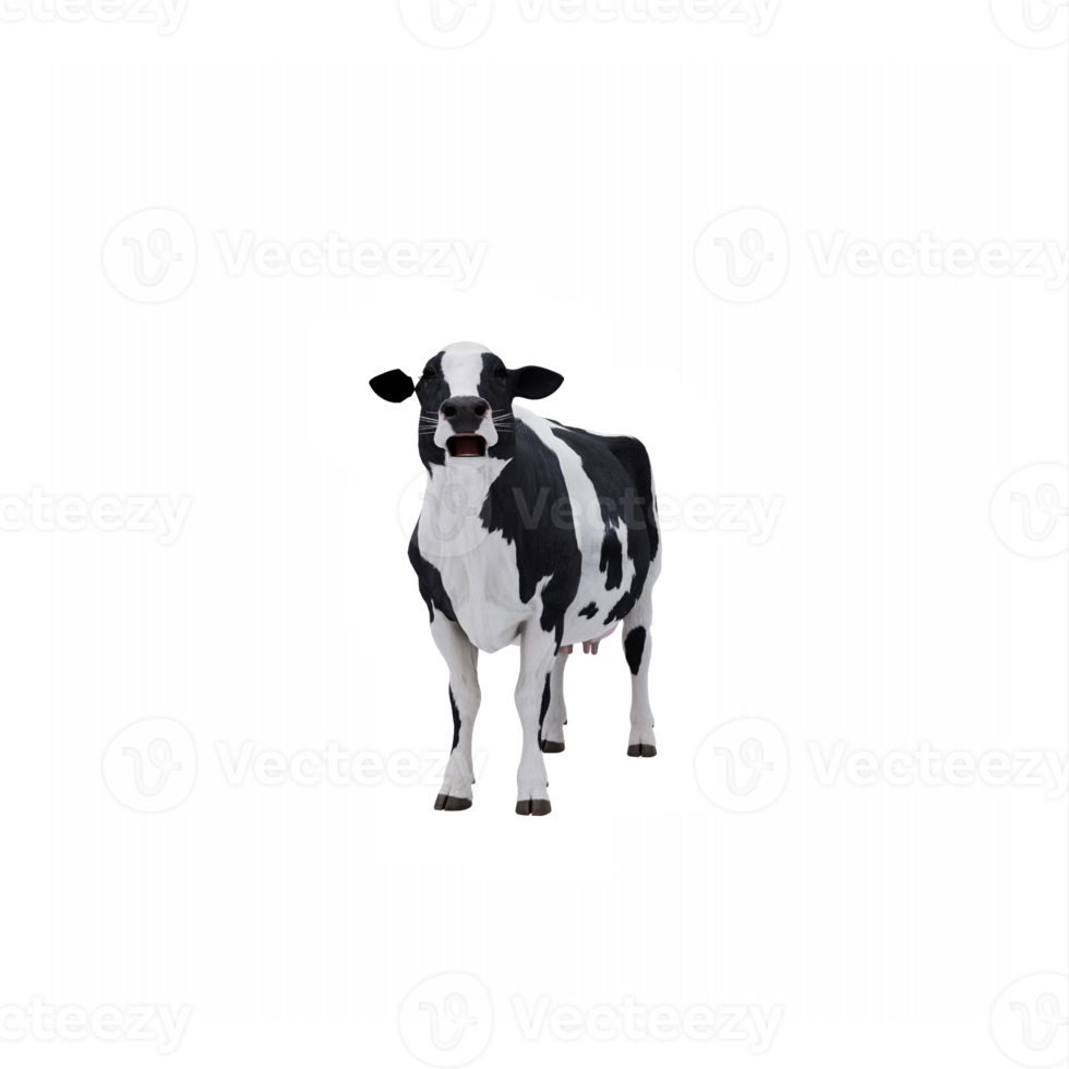 3d cow isolated png