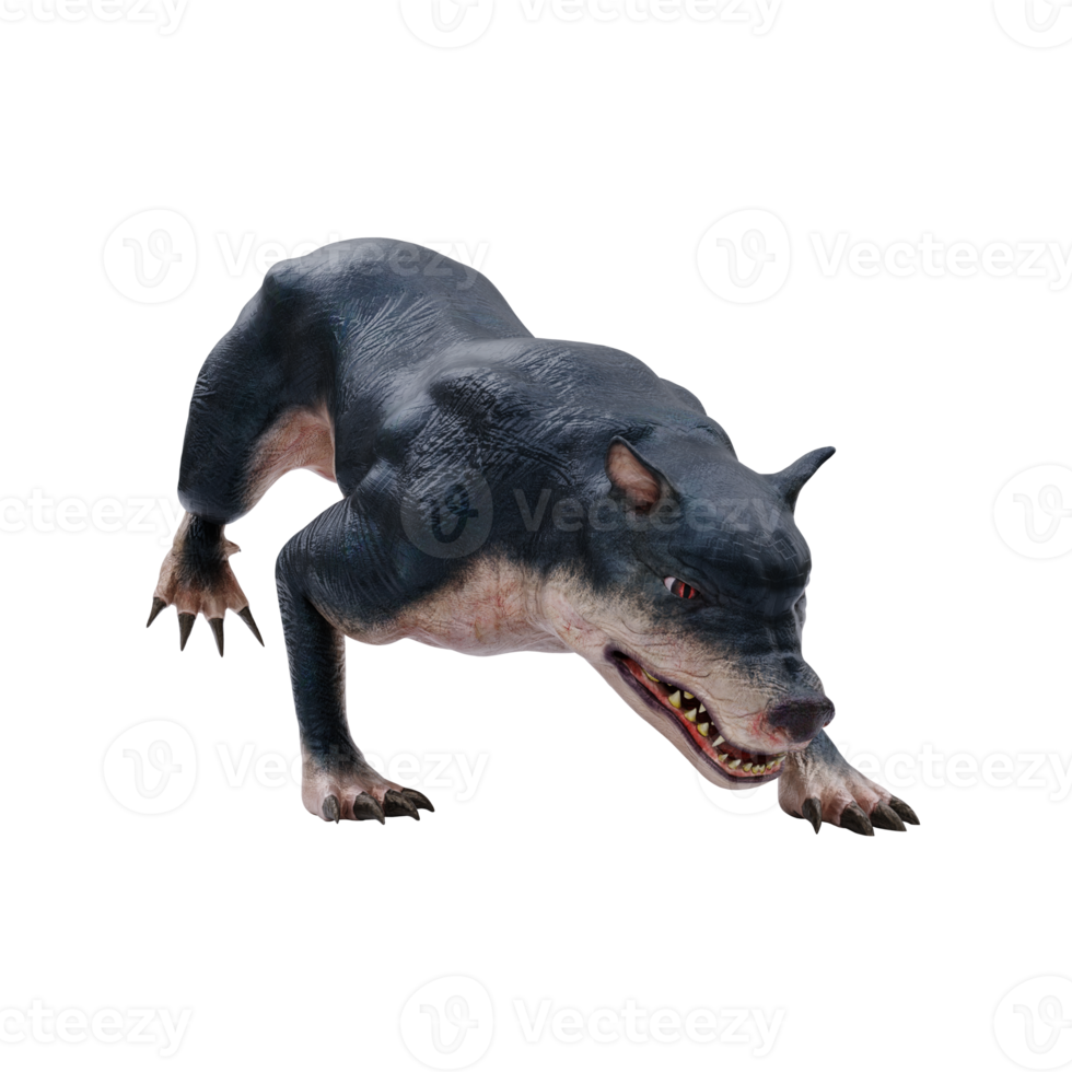 english folklore beast demon dog Barghest isolated png