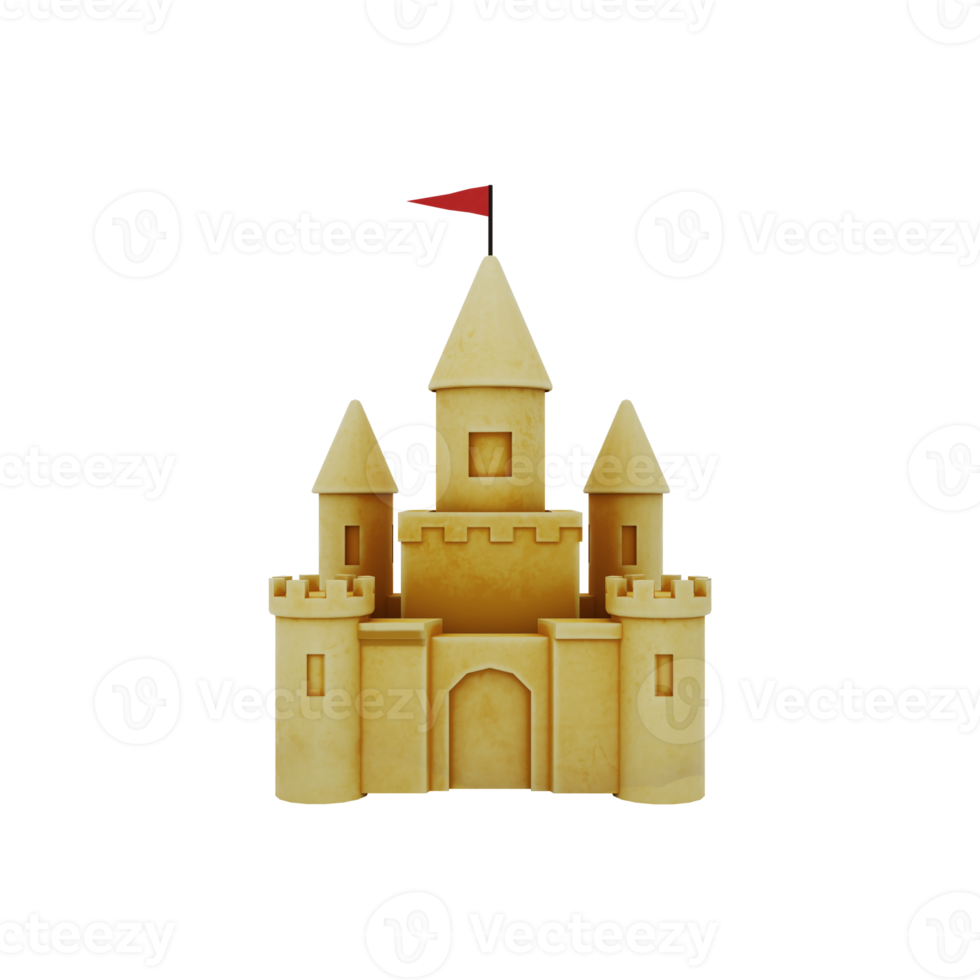 Sand castle isolated png