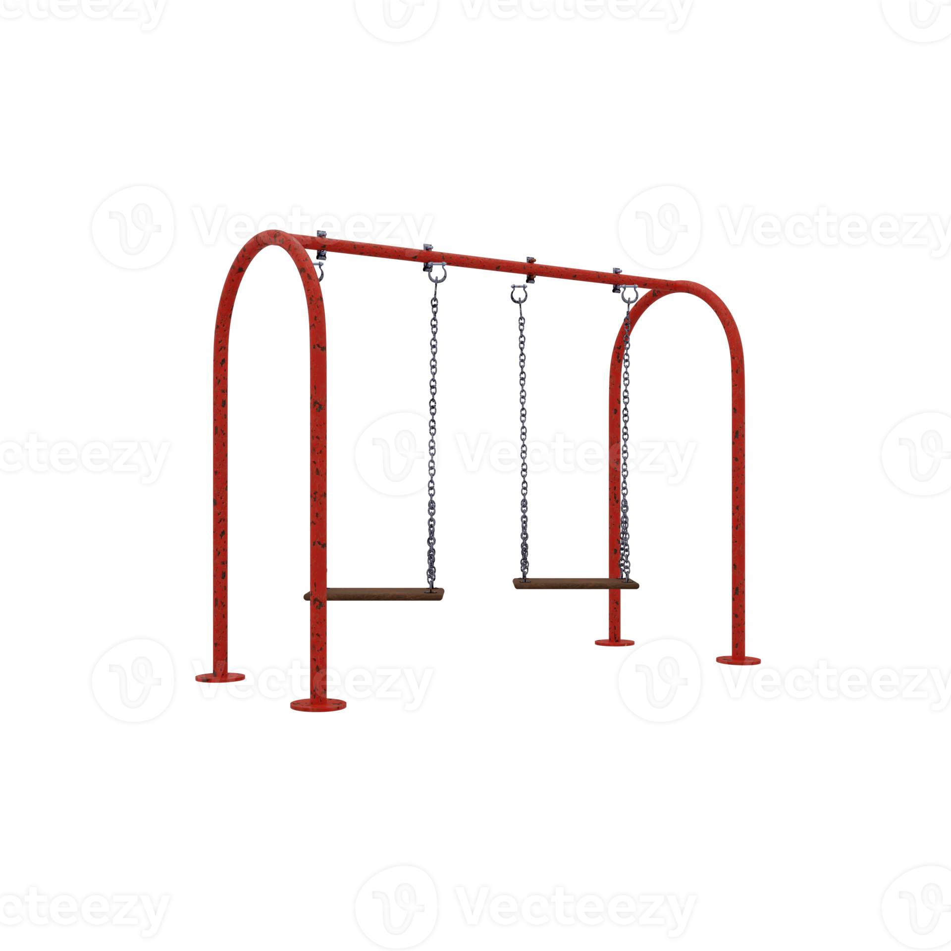 Free 3d red old swings for kids 18732640 PNG with Transparent Background