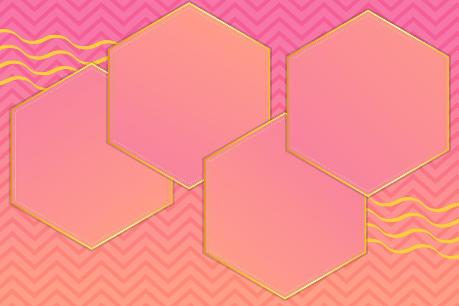 fondo abstracto de lujo moderno con elementos de línea dorada. fondo de oro rosa moderno para el diseño vector