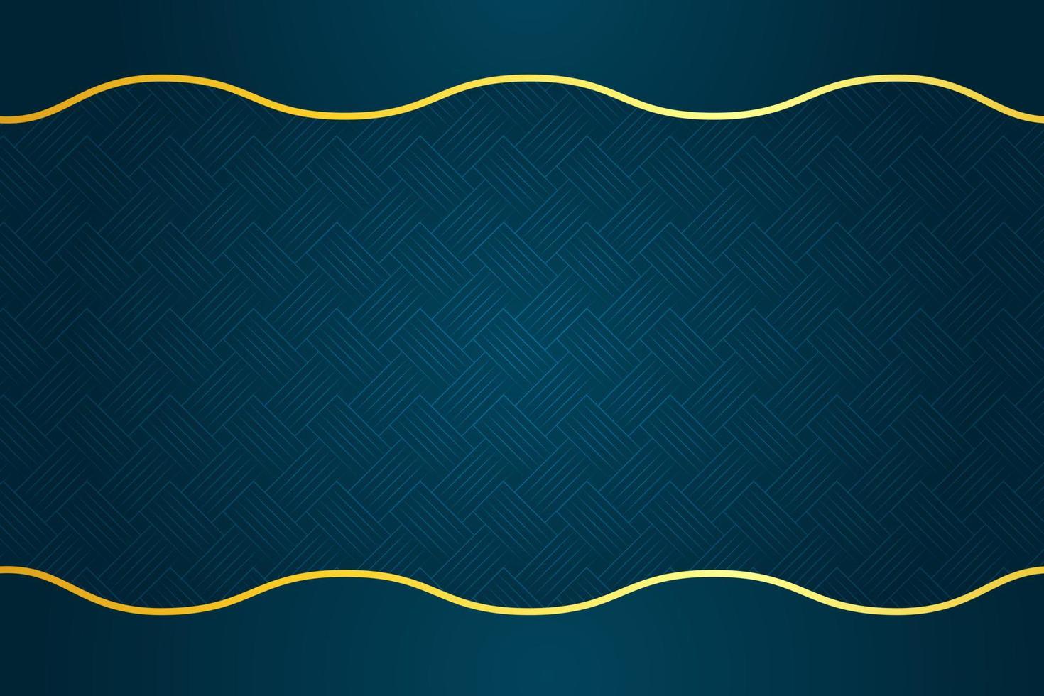 Modern luxury abstract background with golden line elements. modern blue background for design vector