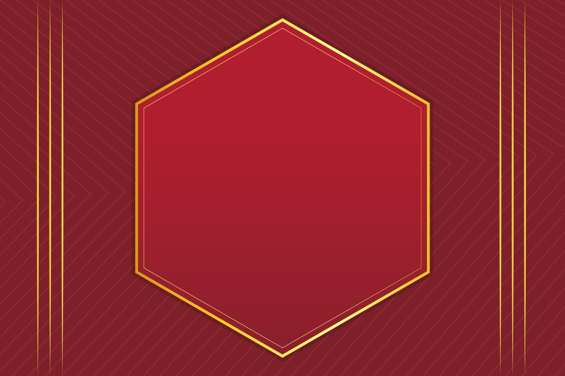 Modern luxury abstract background with golden line elements. modern red