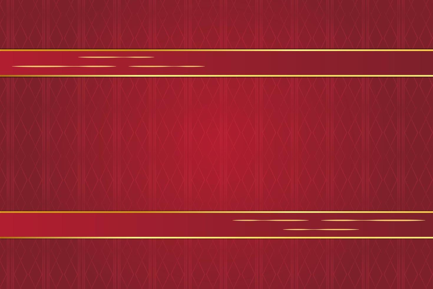 Modern luxury abstract background with golden line elements. modern red background for design vector