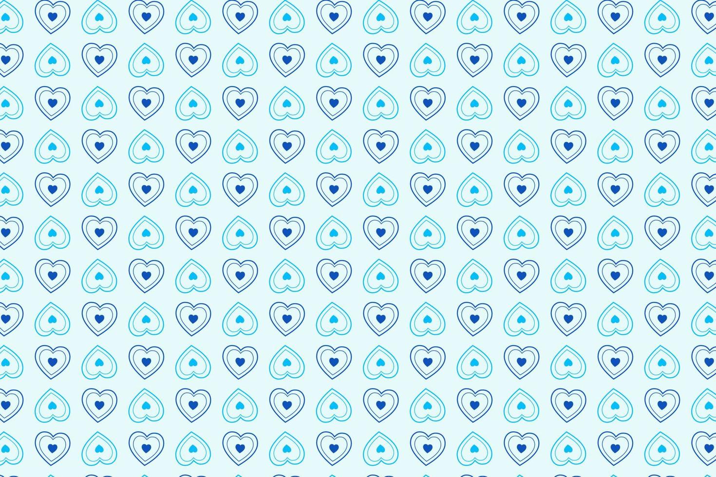 sin fisuras con corazones en tonos azules. fondo degradado abstracto vector