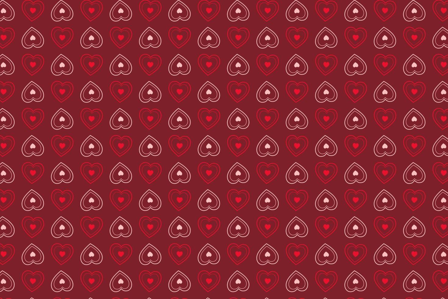 Pattern with hearts in red tones. abstract gradient background vector