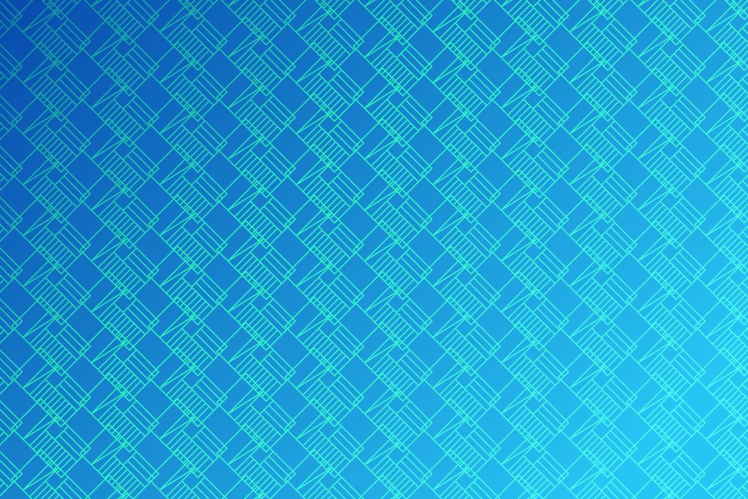 Pattern with geometric elements in blue tones abstract gradient background vector