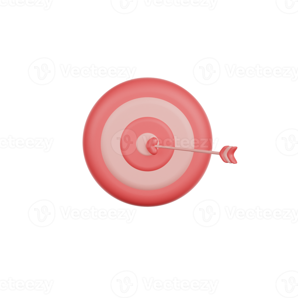 valentine target love 3d Illustration png