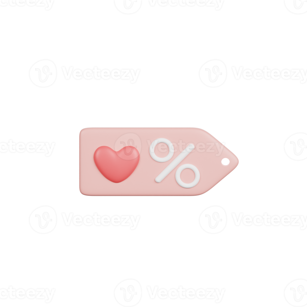 valentine discount 3d Illustration 18732852 PNG