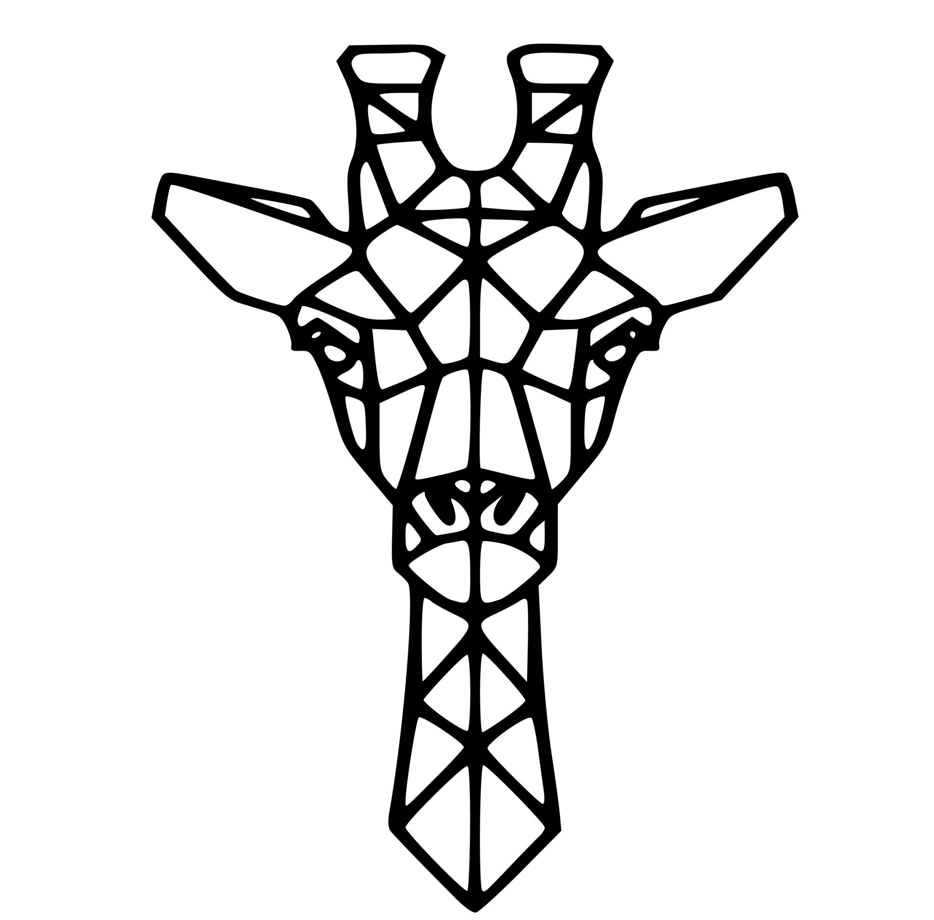 Black and white vectors of animals, birds and wildlife 18732906 Vector