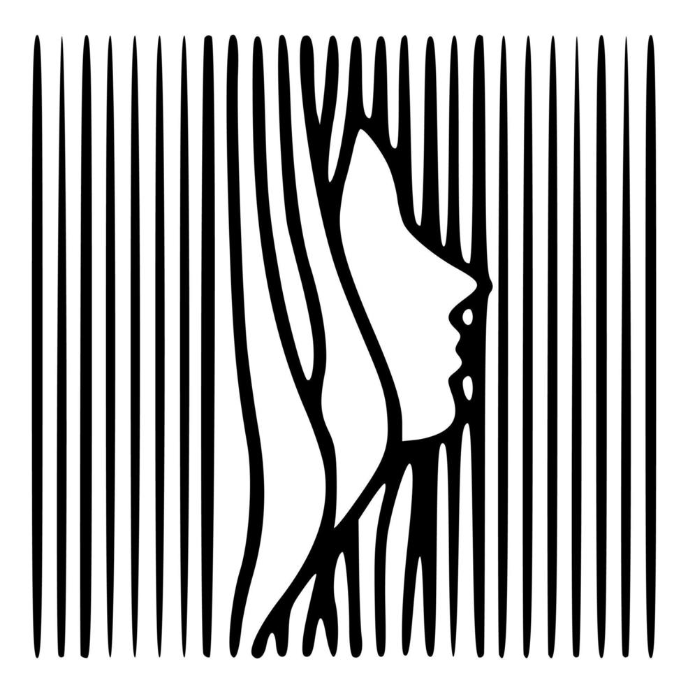 Black and white vector abstract art
