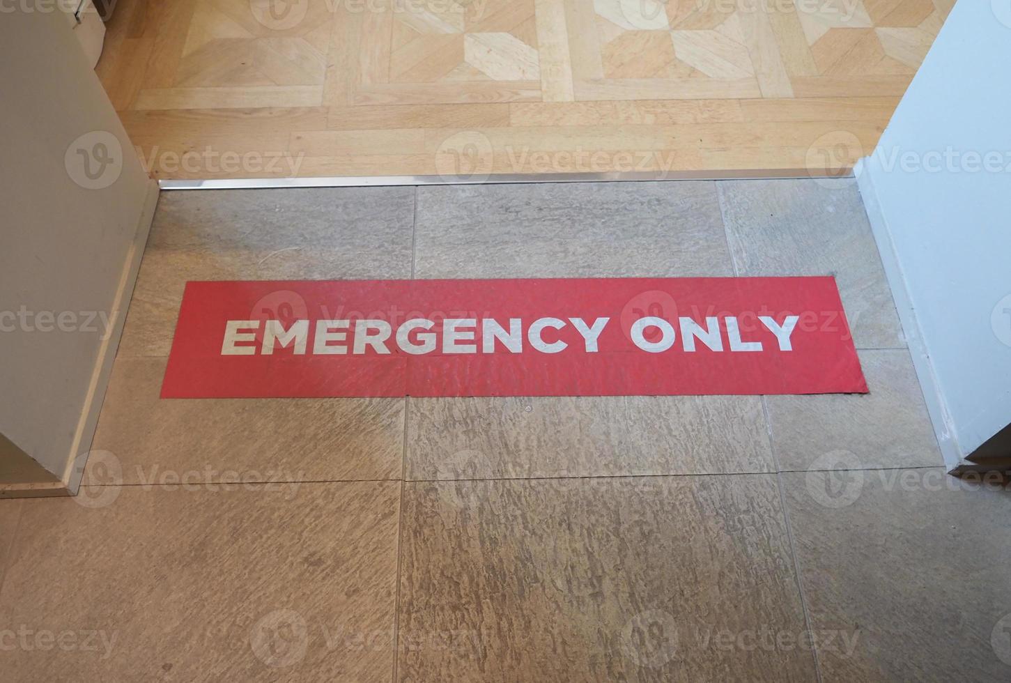 emergency only sign photo