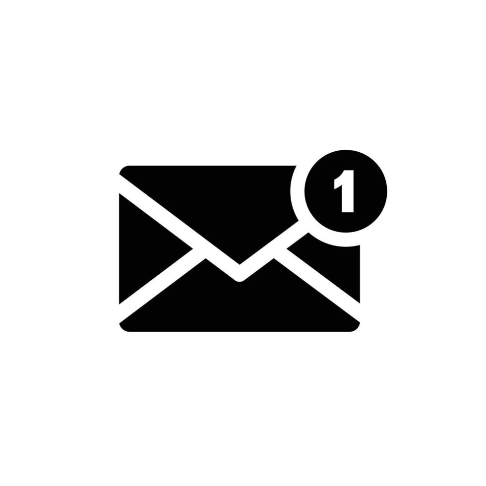 notificación de correo electrónico icono plano simple ilustración vectorial vector