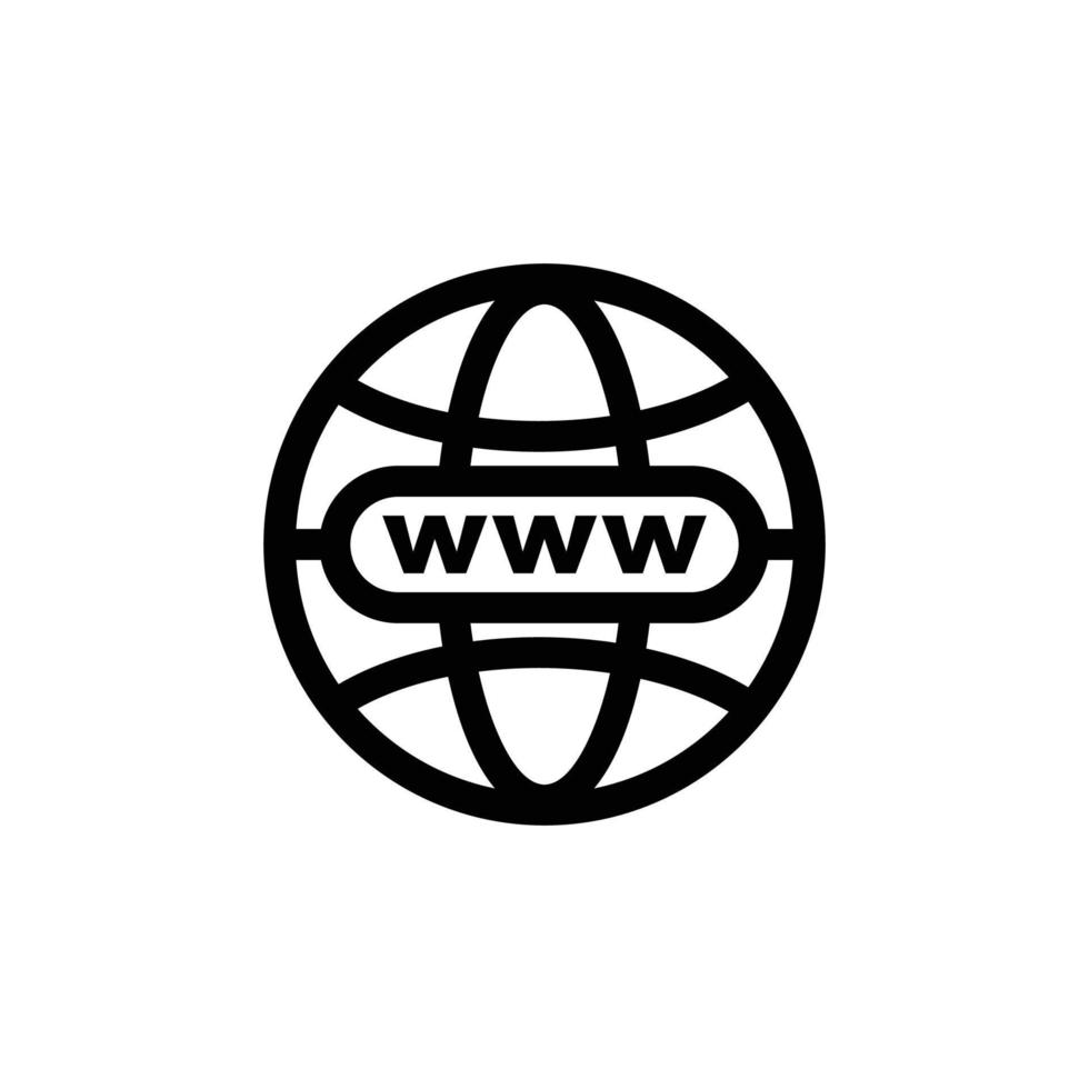 Internet simple flat icon vector illustration