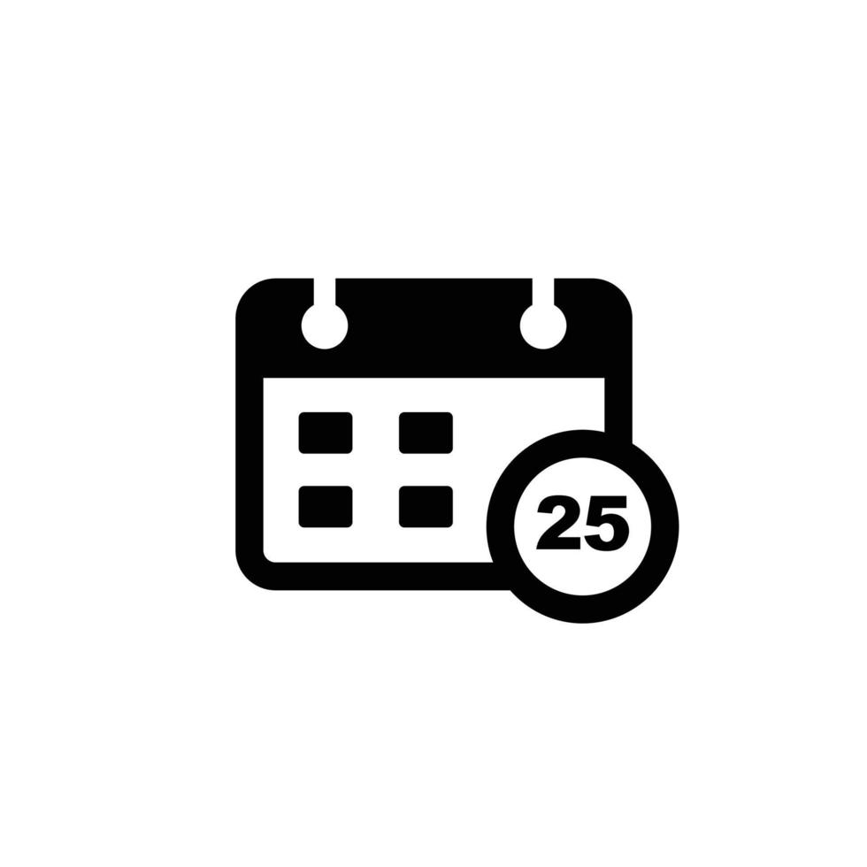 Calendar simple flat icon vector illustration. Christmas calendar icon