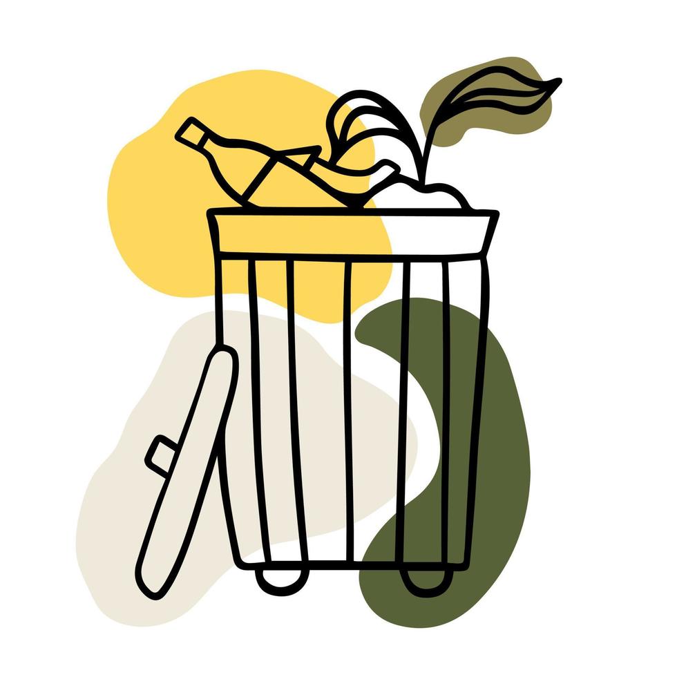 Waste recycling, ecology, zero west vector