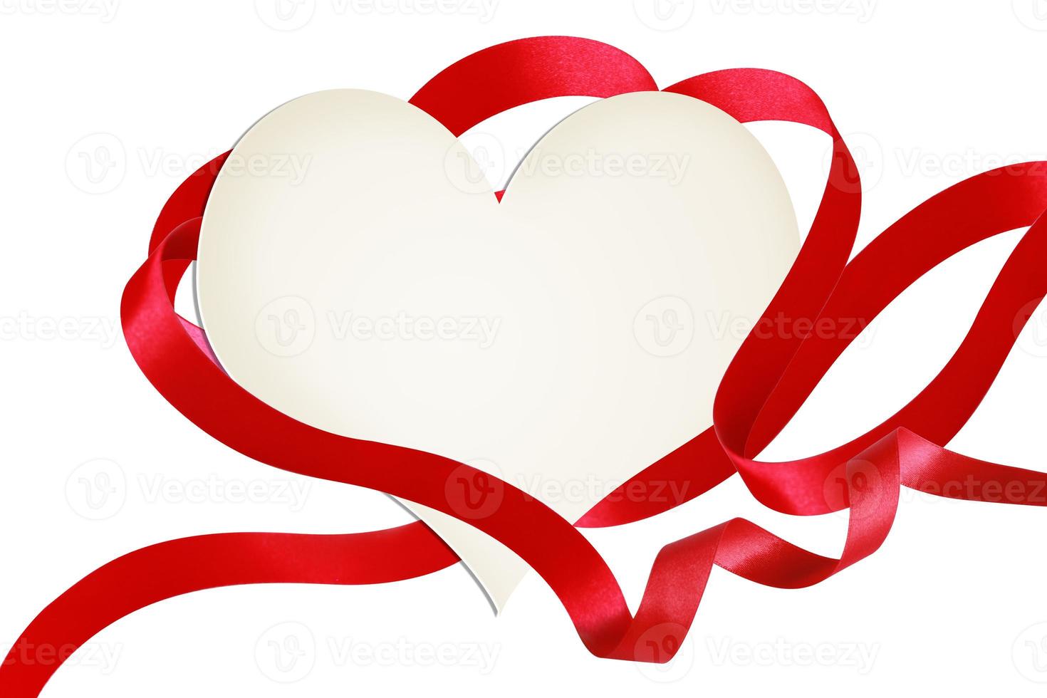 Happy valentine. Heart shaped elegant ribbon. Symbol of love. photo