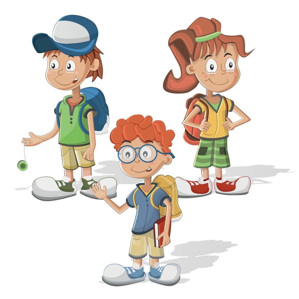 Schoolchildren vector illustration