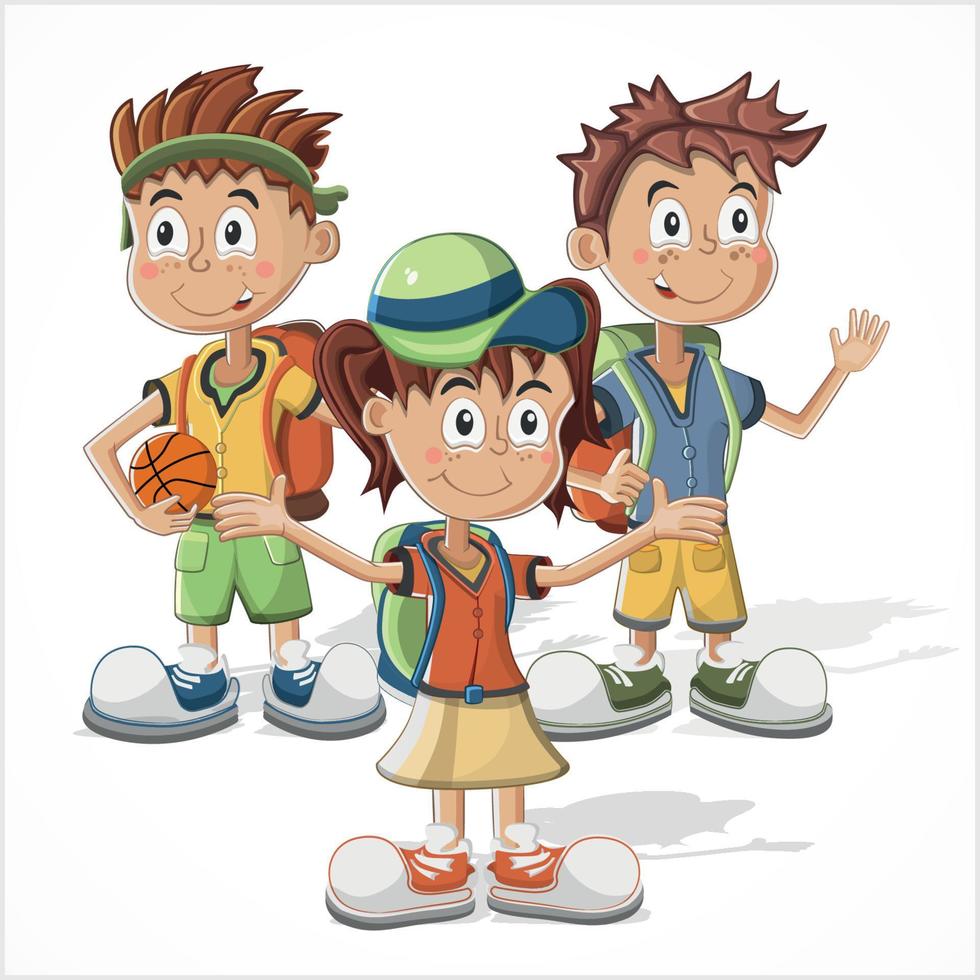 Schoolchildren vector illustration