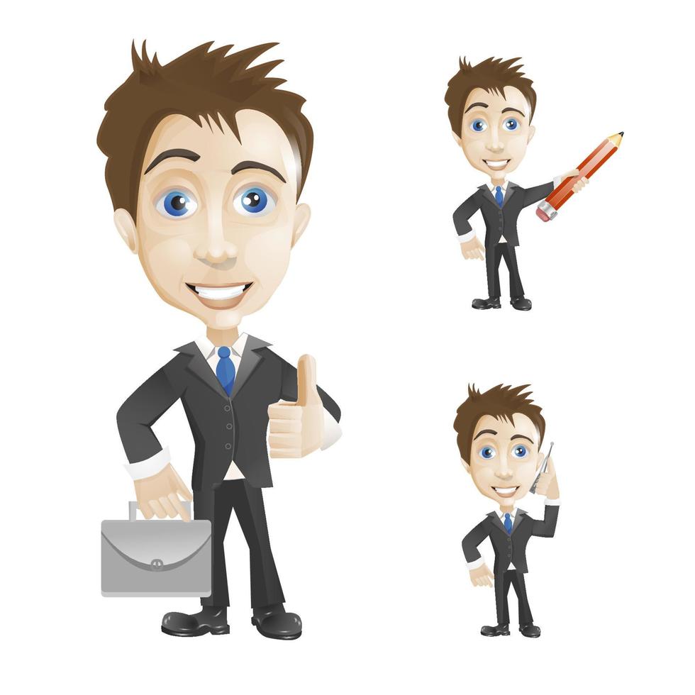 Cartoon businessman vector illustration