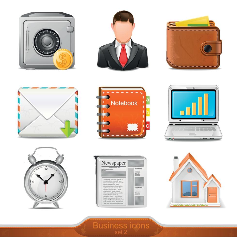 Business icons set vector illustration