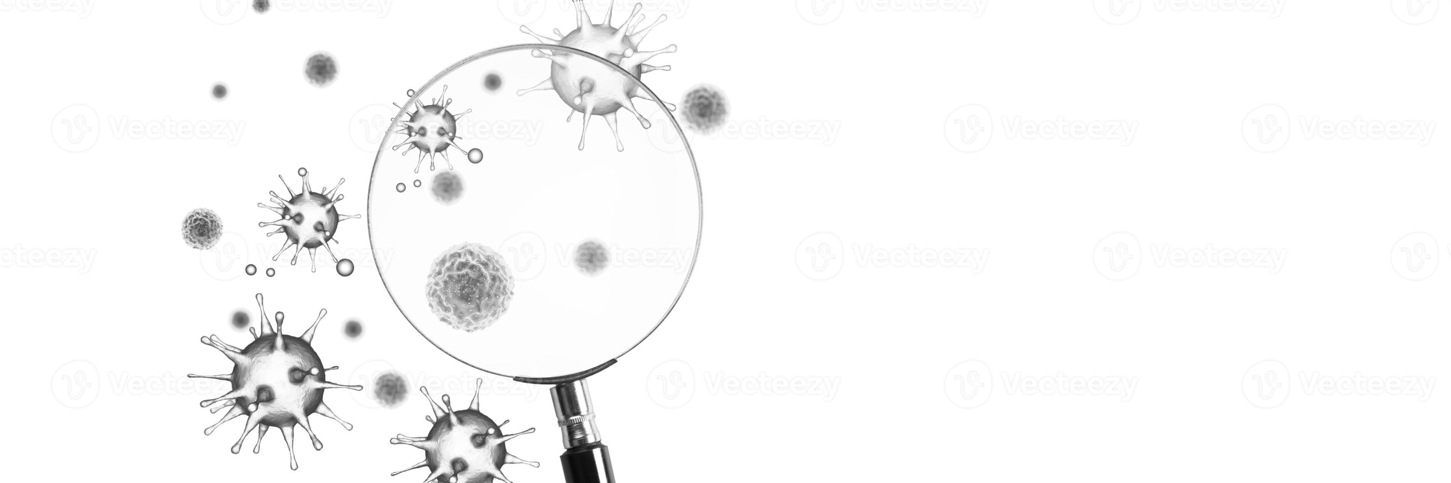 Corona virus background, pandemic risk concept. 3D illustration photo