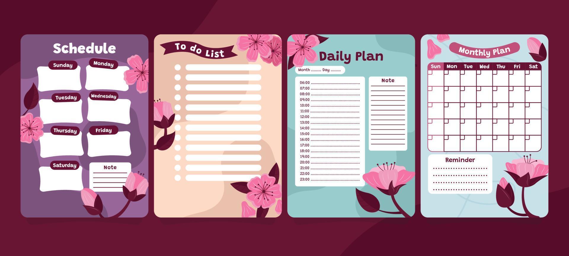 Cute Peach Blossom for Journal Pages vector