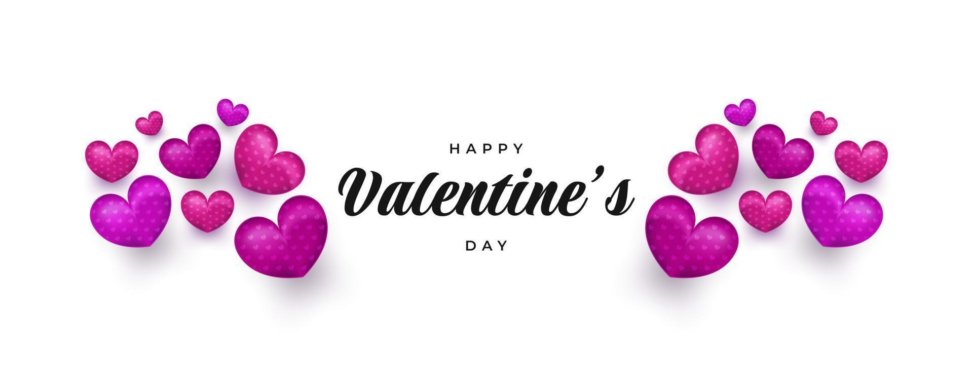 Cute Heart Illustration Isolated on Transparent Background. Valentine's Day Decoration Elements. Happy Valentine's Day Typography vector