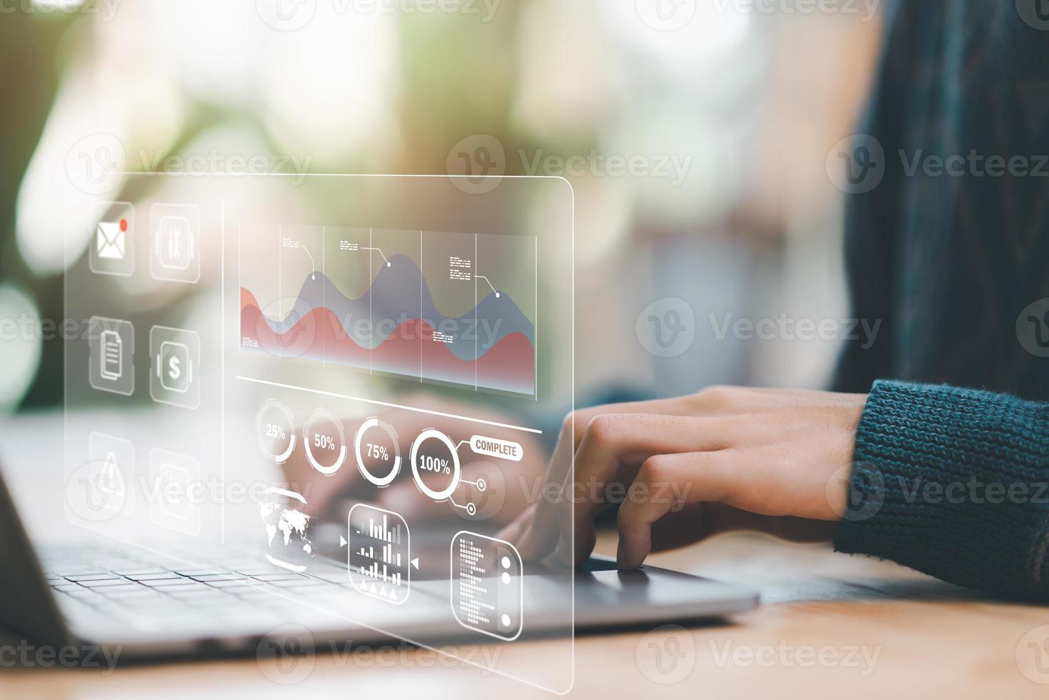 business people read online business statistics chart reports to analyze and improve corporate strategy ,Manage financial and marketing documents, Company growth information,data management photo