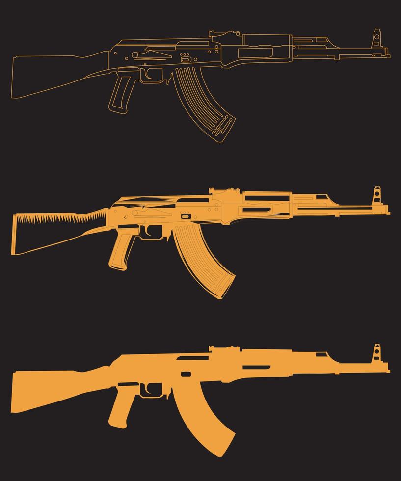 AK47 GUN VECTOR