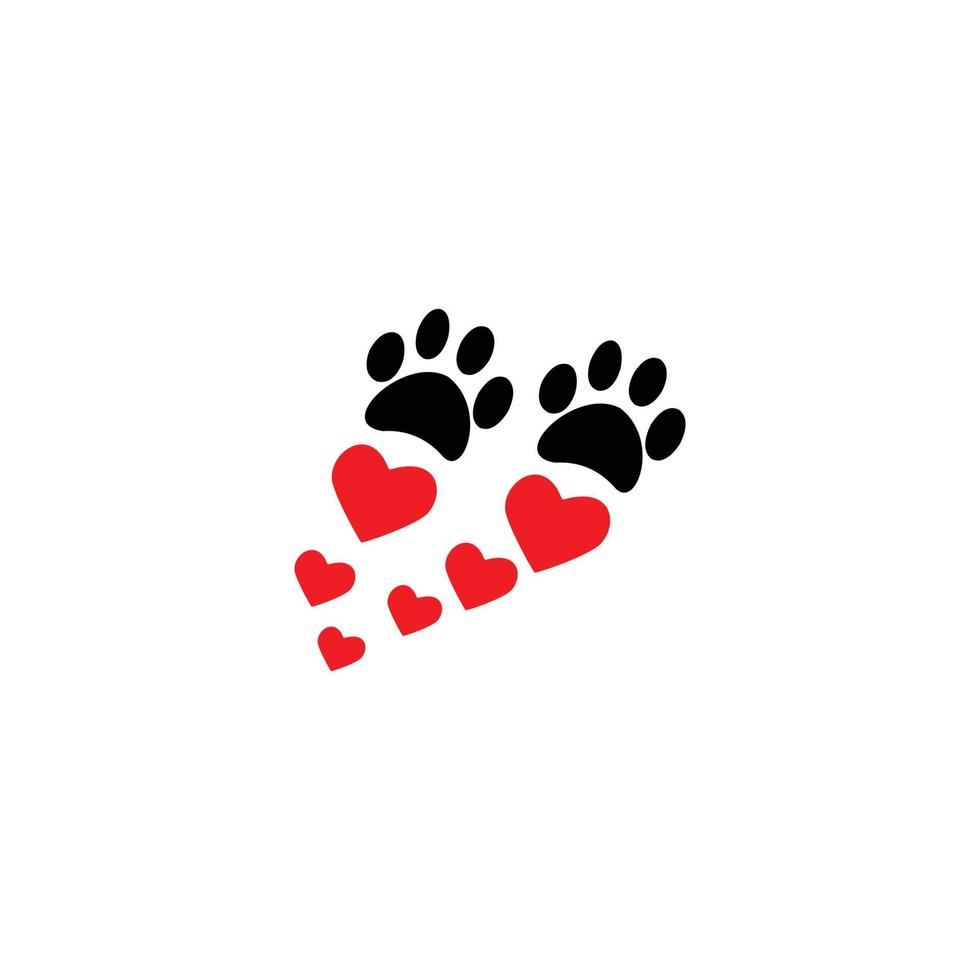 logotipo de icono abstracto de amor animal vector