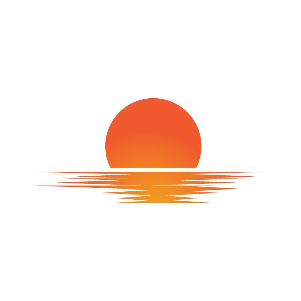 símbolo y plantilla de logotipo de icono de ilustración de vector de sol