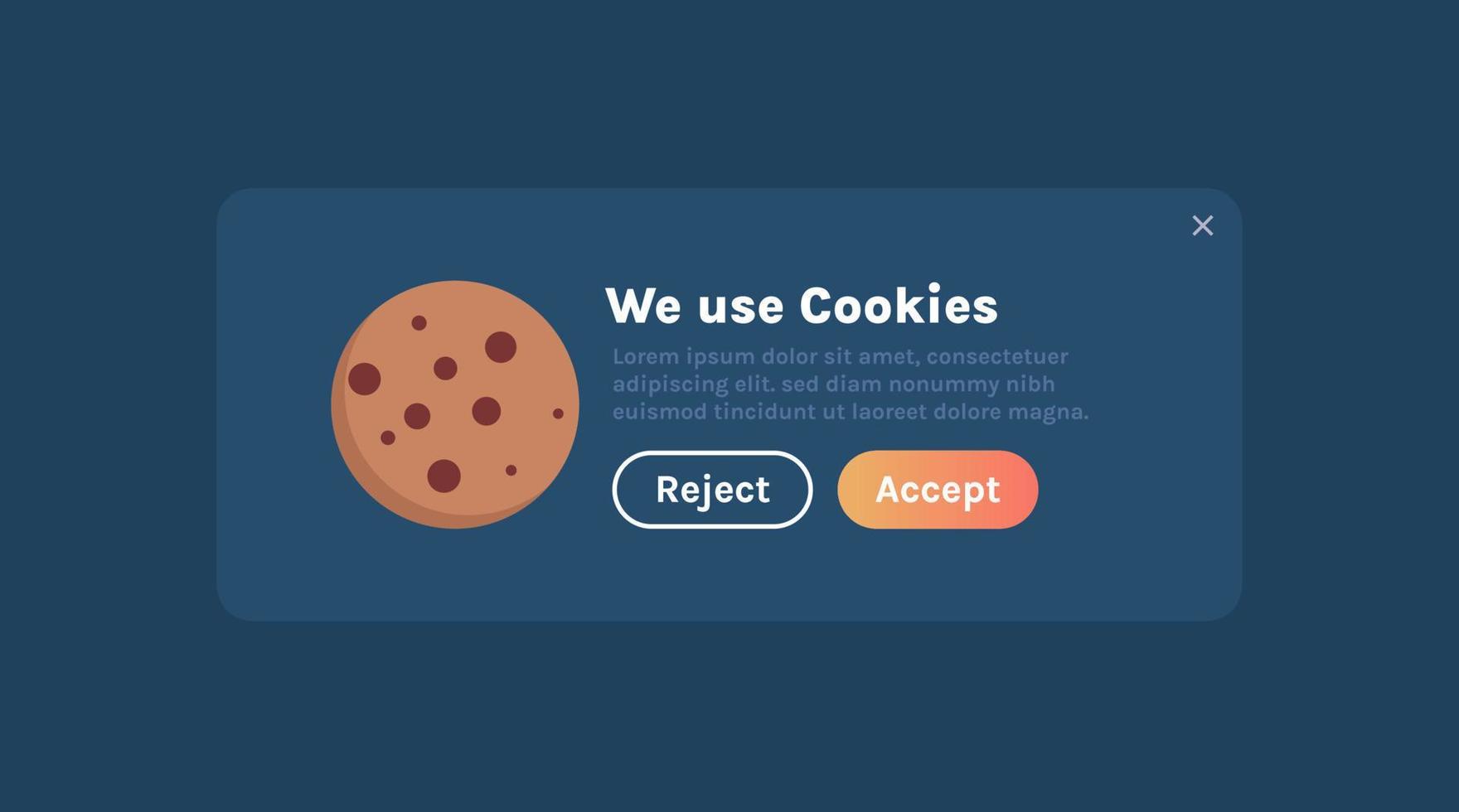 protección de la información de datos personales cookie y página web de Internet utilizamos el concepto de política de cookies ilustración vectorial plana. vector