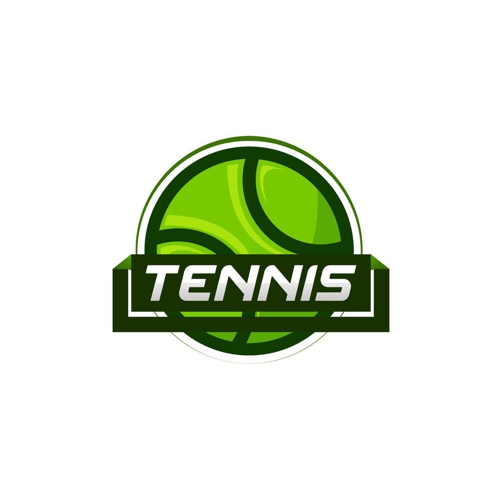 moderno logotipo de torneo de pelota de tenis vectorial, logotipo de tenis de diseño vectorial para su equipo o torneo. vector