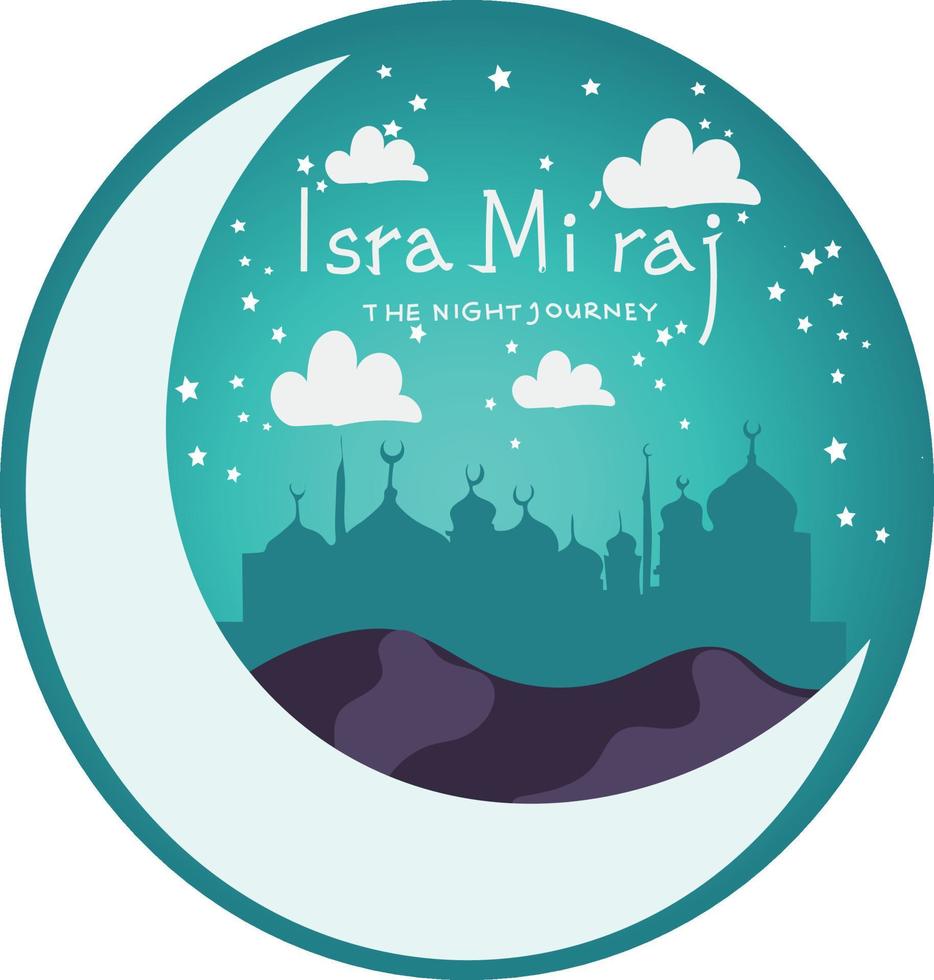 isra vector. isra miraj vector