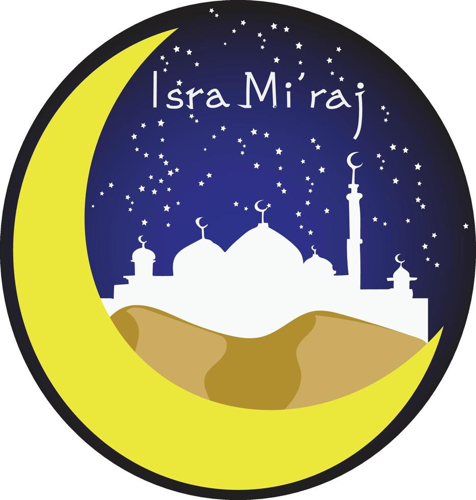 isra vector. isra miraj vector