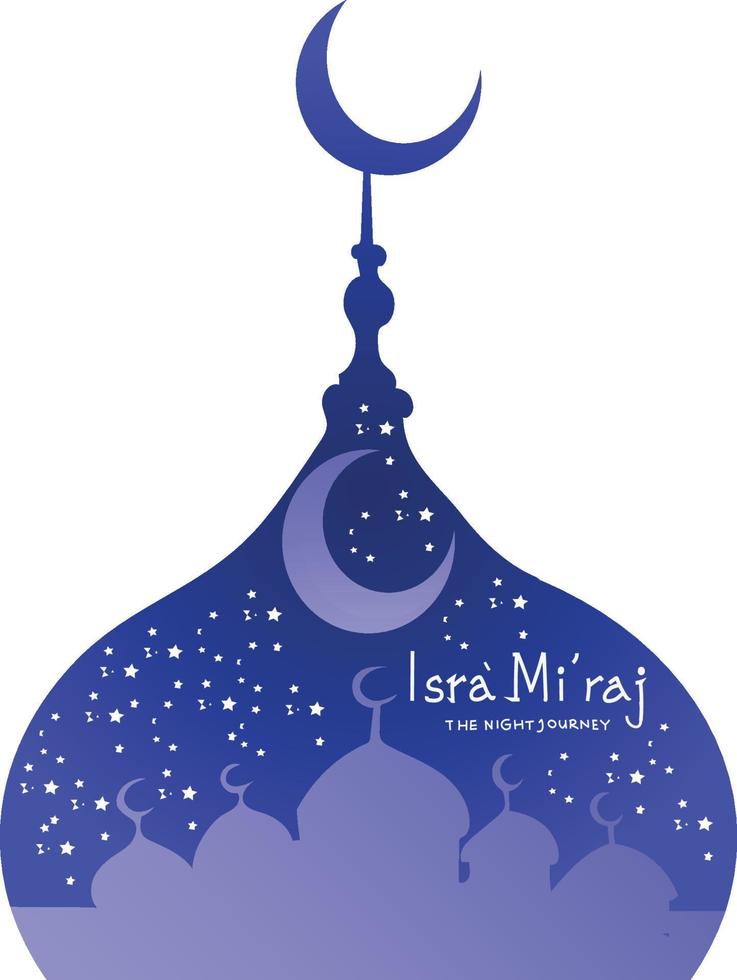 Isra Miraj vector. Islamic Isra Miraj vector