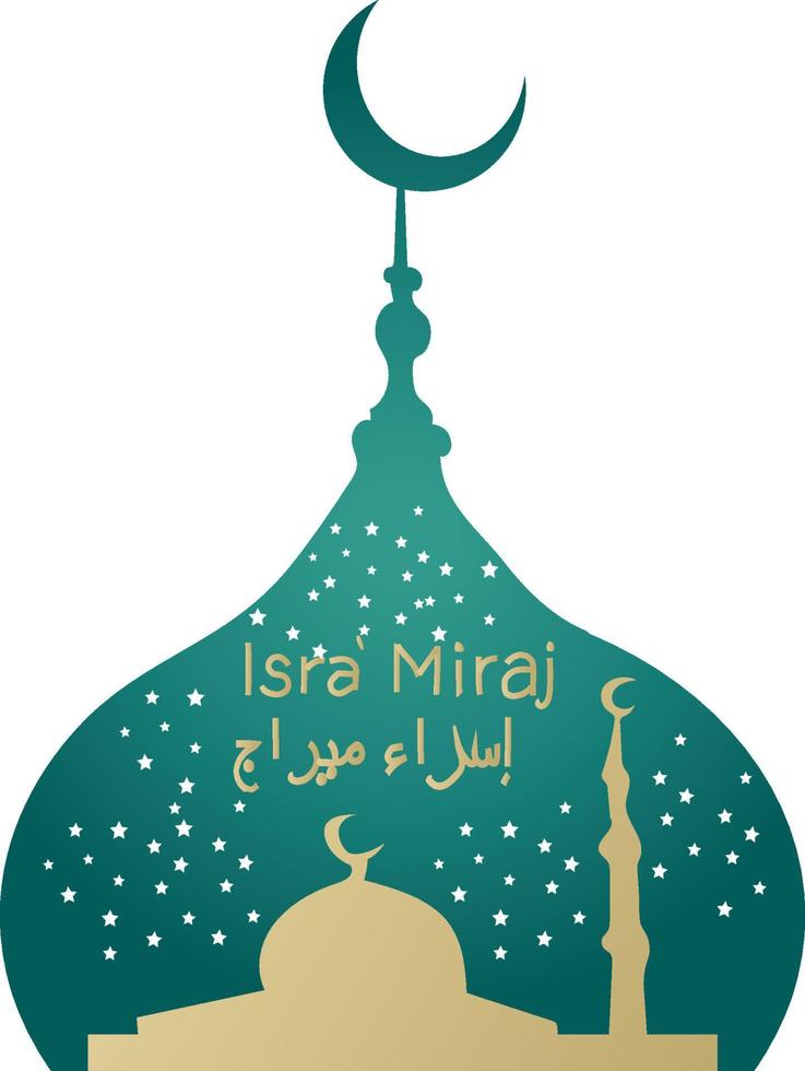 Isra Miraj vector. Islamic Isra Miraj vector