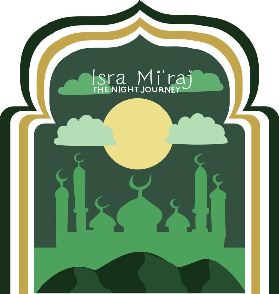 Isra vector. Isra Miraj vector