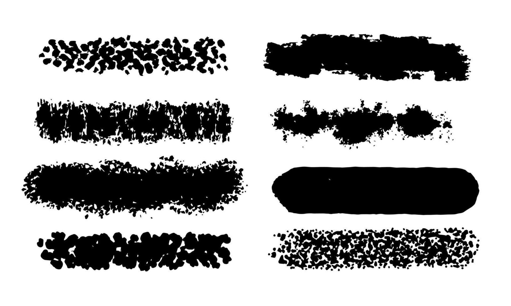 Brush strokes. Set of vector brushes. Design elements in grunge style.
