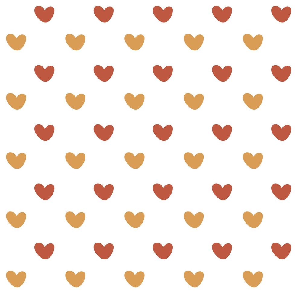 fondo vectorial día de san valentín con pequeños corazones rosas dorados aislados en fondo blanco. vector