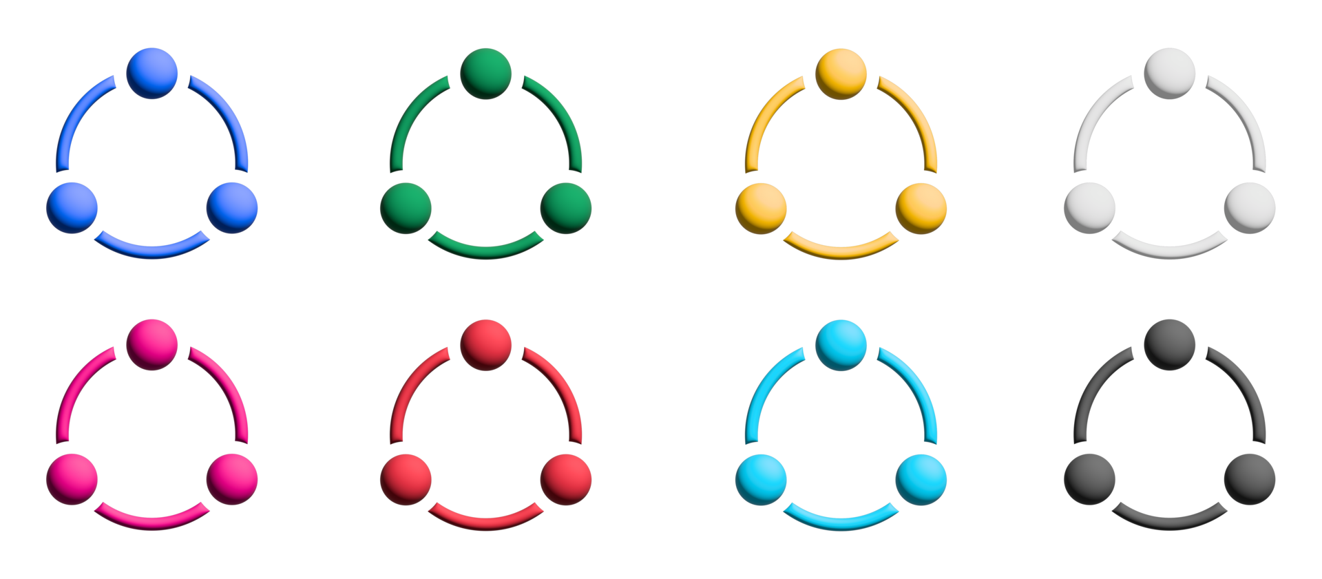 cirkel diagram ikoner i platt design med element för mobil begrepp och webb appar. samling modern infographic och piktogram. png