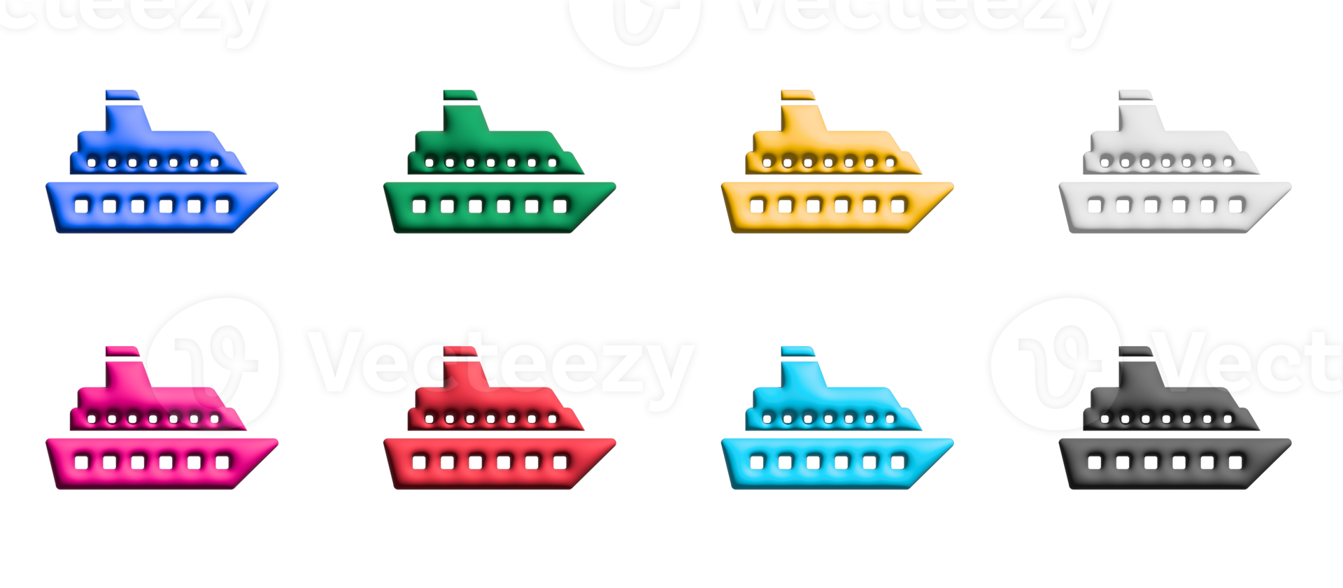 Cruise ship icons in flat design with elements for mobile concepts and web apps. Collection modern infographic and pictogram. png
