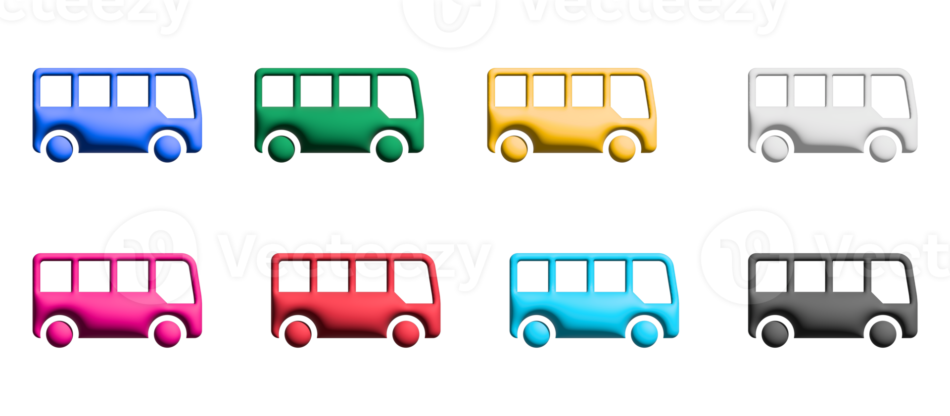 icônes de bus au design plat avec des éléments pour les concepts mobiles et les applications web. infographie et pictogramme modernes de collection. png